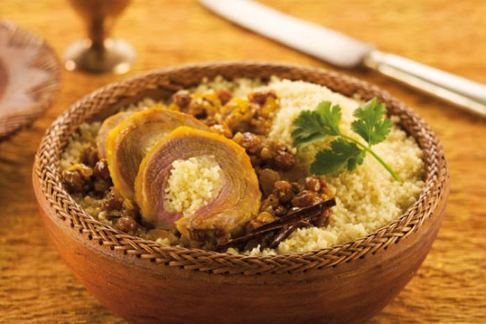 Recette de Agneau farci au couscous