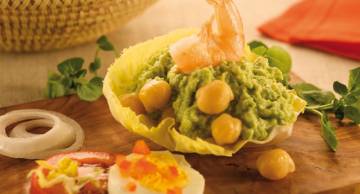 Avocado with shrimp